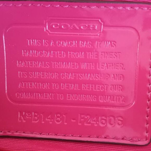 Coach Peyton Signature Cora Domed Satchel Pink & Tan EUC - Picture 5 of 8